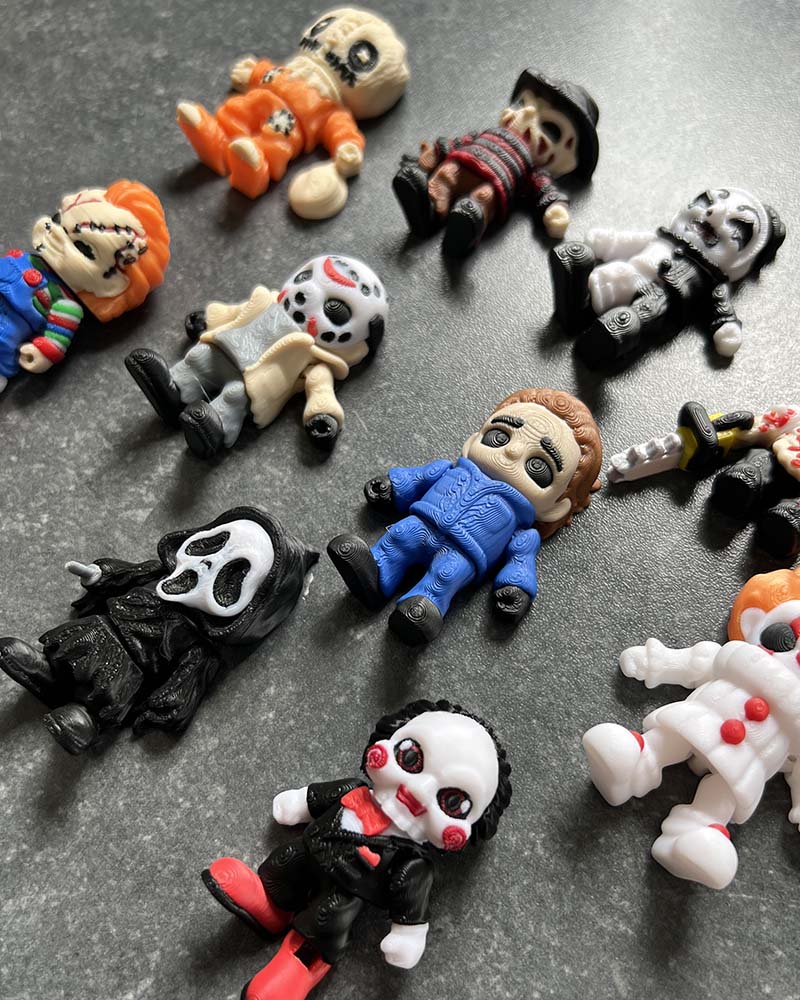 Horror Mini Flexi Figures Keychains