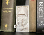 Palpatine book nook with lightning fingers Star Wars inspired 3D printed Emperor Palpatine Sith Lord shelf insert Dark Side book nook gift for Star Wars fans and collectors Hooded Palpatine book nook with Force lightning effect Star Wars bookshelf décor featuring Emperor Palpatine