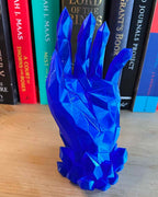 Blue geometric crystal hand console controller holder for playstation, xbox and switch