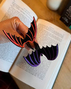 Dragon wing bookmark gothic fantasy accessory 3D printed black and red dragon wing page holder Gothic dragon wing design bookmark for fantasy readers Dark academia dragon wing book accessory fantasy book lover gift – dragon wing bookmark