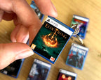 Mini Elden Ring game case keychain keyring gift for gamers of Playstation 5 consoles 