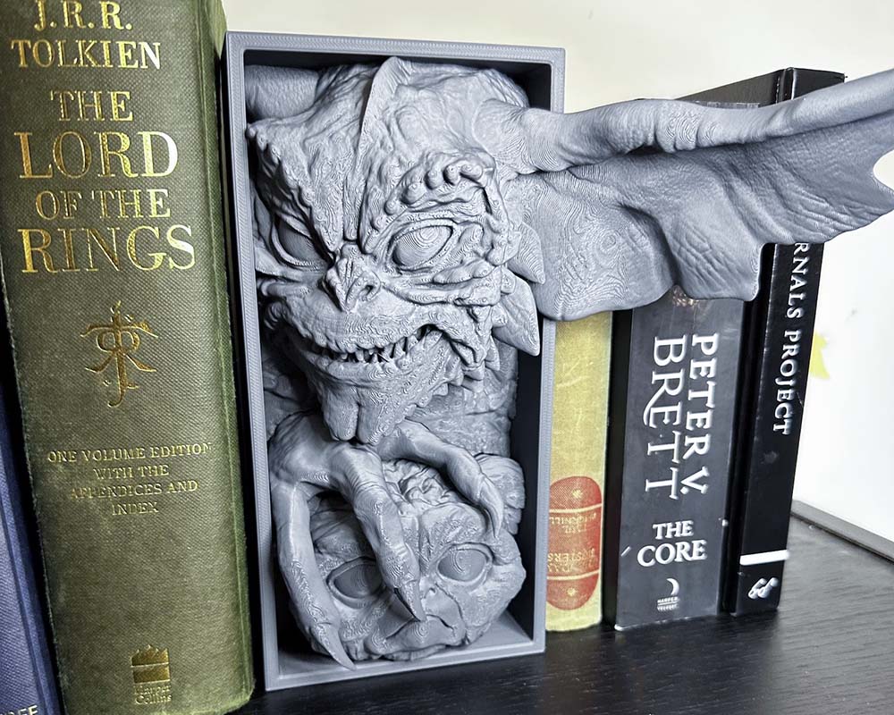 Playful bookshelf decor inspired by nostalgic 80s films