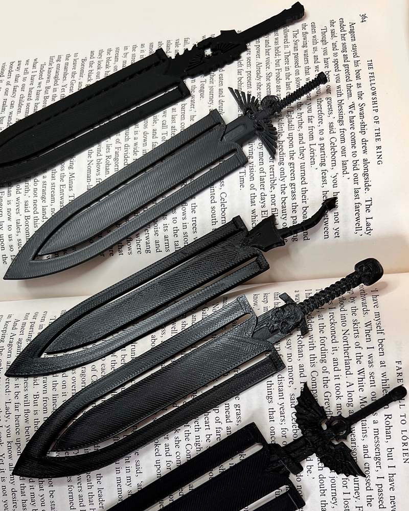Warhammer grimdark sword bookmark bundle, gifts for warhammer fans, cute gifts for men, 3d Printed eco friendly bookmarks by Ryan does 3D