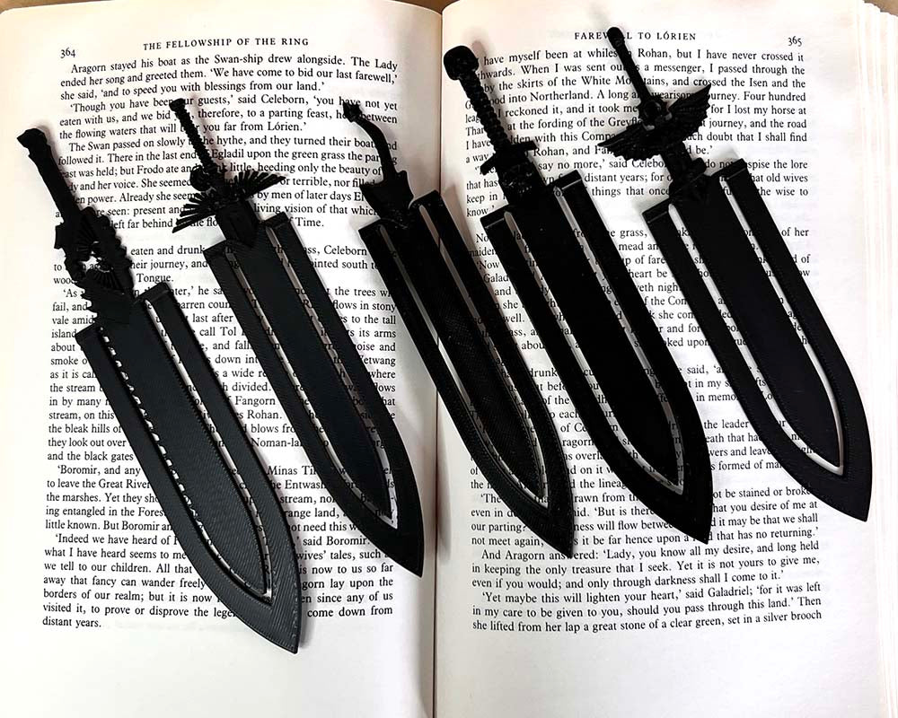 Warhammer grimdark sword bookmark bundle, gifts for warhammer fans, cute gifts for men, 3d Printed eco friendly bookmarks by Ryan does 3D