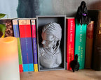 Unpainted Geralt bookend made from eco-friendly PLA
