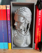Minimalist Witcher bookend decor for collectors and fans