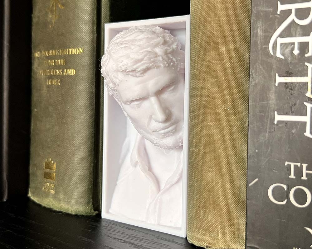 Joel from Last of Us game play book nook for gaming set up 