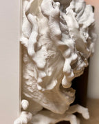 Close-up of Clicker’s face showcasing 3D printed textures. Detailed 3d printed book end that you can also paint. Gift for gamers