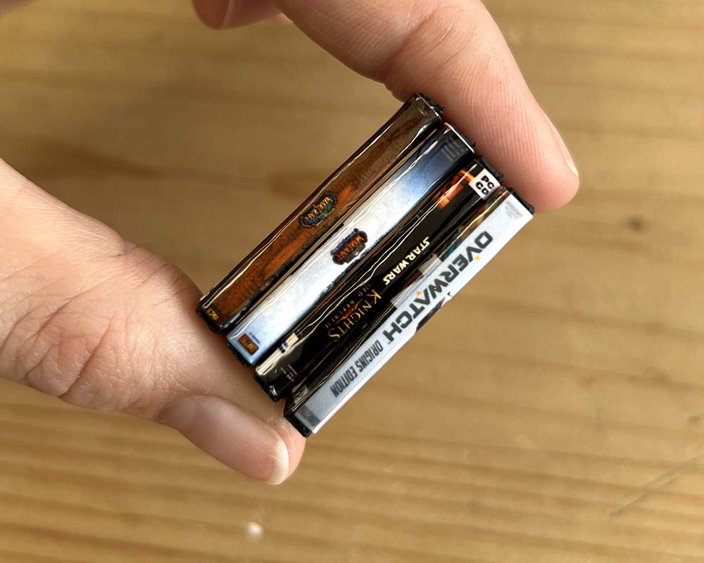 PC - Miniature Game Case Keychain  – Retro Gamer Collectible Accessory