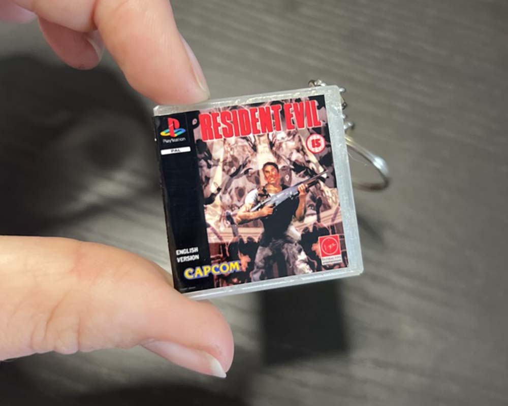PS1 - Miniature Game Case Keychain – Retro Gamer Collectible Accessory