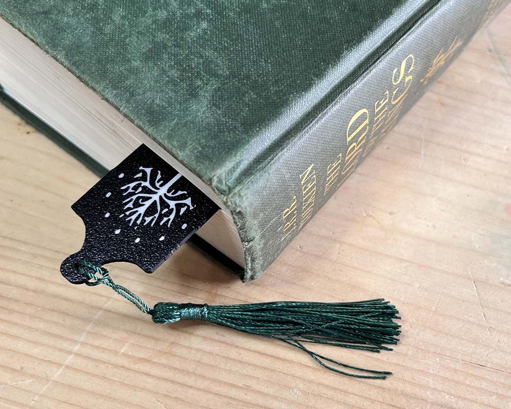 Tolkien Symbol Bookmark with tassel - Lord of the Rings Bookmark - 3D printed - Small gifts for lord of the rings lover fans -