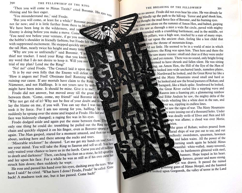 Warhammer Bookmark, grim darkness of the far future there is only war, 3D printed black bookmark, Warhammer fan gift