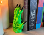 Demon hand bookend horror book shelf decor
