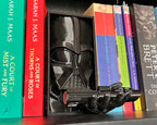 Darth Vader book nook with lightsaber in hand 3D printed Star Wars shelf insert featuring Darth Vader Sith Lord bookshelf décor with lightsaber detail Dark Side Darth Vader book nook gift for Star Wars fans Cinematic book nook insert Darth Vader holding lightsaber