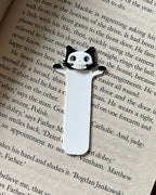 Small Cat Peeping bookmark with skull mask. Halloween Bookmark skull theme bookmark 3d printed